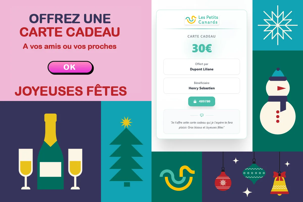 carte cadeau pour offrir à un proche pour apprendr eà nager ou se perfectionner en natation